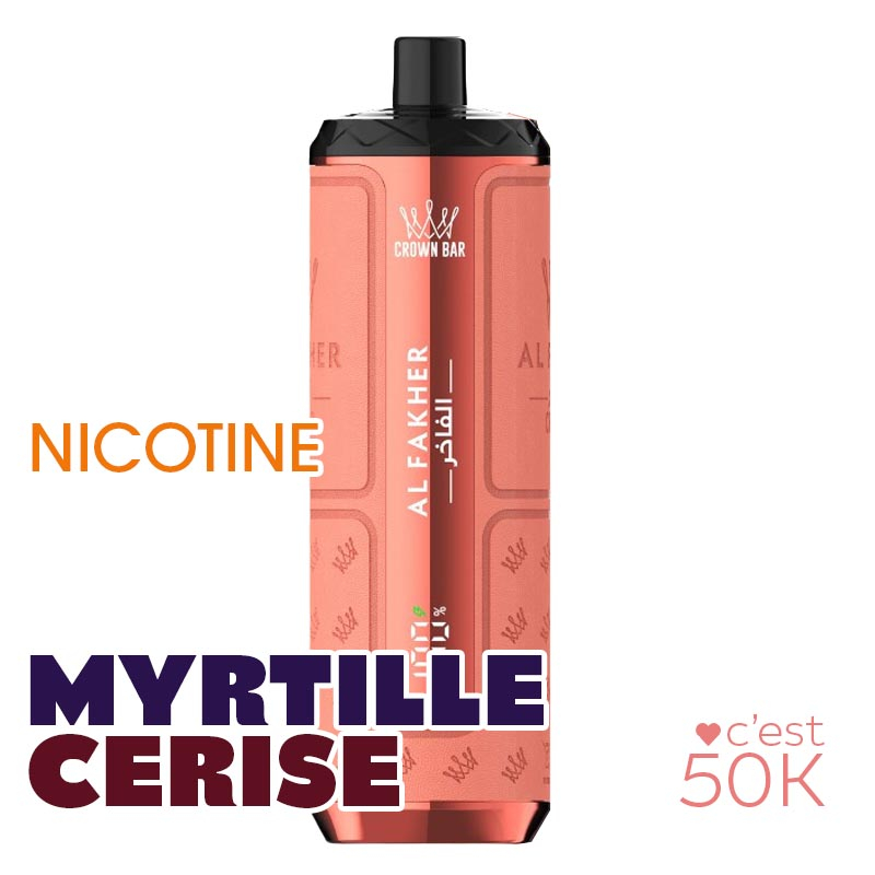 Kit Al Fakher Crown Bar HyperMax Prime 50K Blueberry Cherry