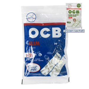 Sachet filtres OCB papier - ancien sachet blanc - Slim x 150