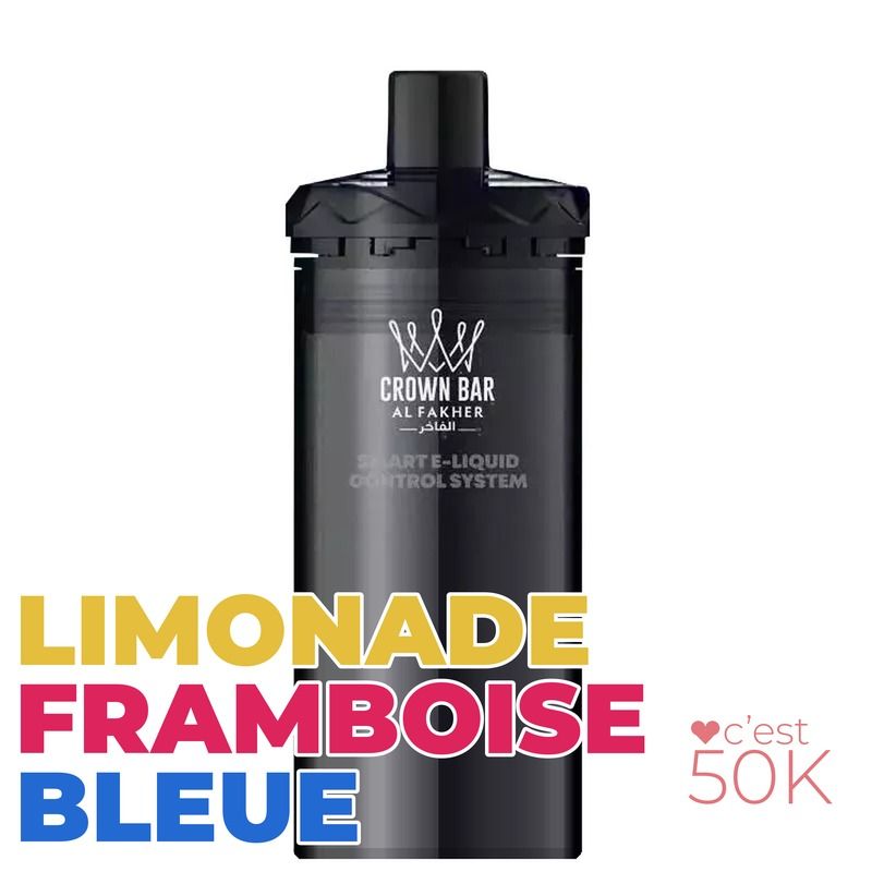 Recharge Al Fakher Crown Bar Hypermax Prime 50K Blue Razz Lemonade – 2 x 10 ml 6 mg/ml