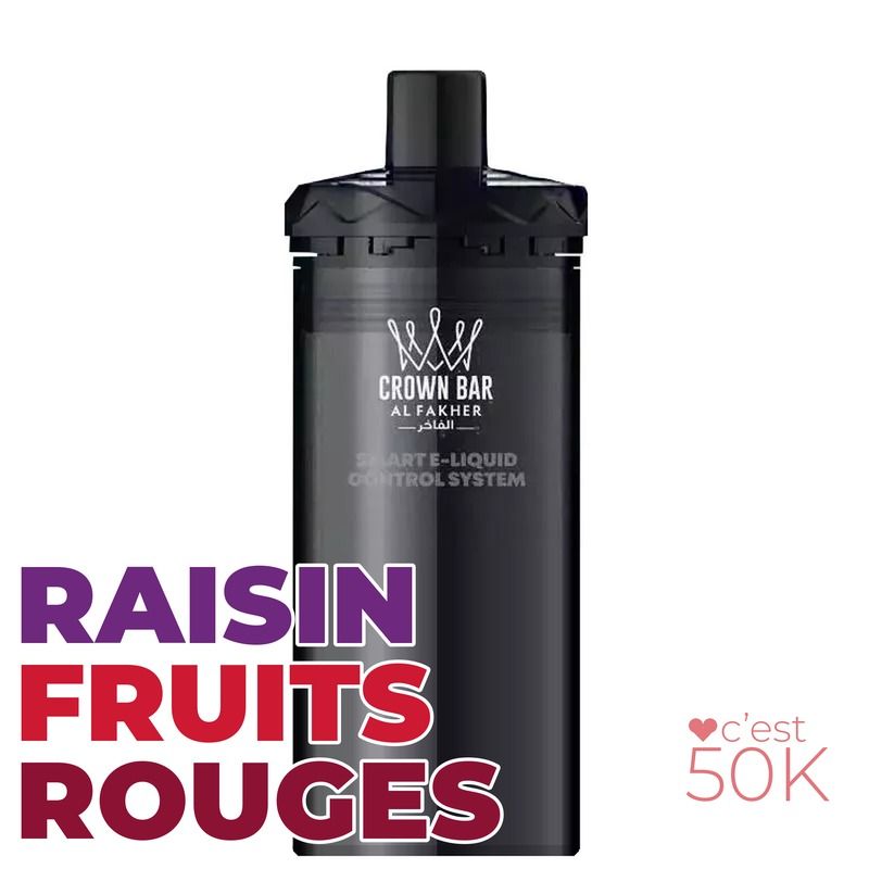 Recharge Al Fakher Crown Bar Hypermax Prime 50K Grape Berry – 2 x 10 ml 6 mg/ml