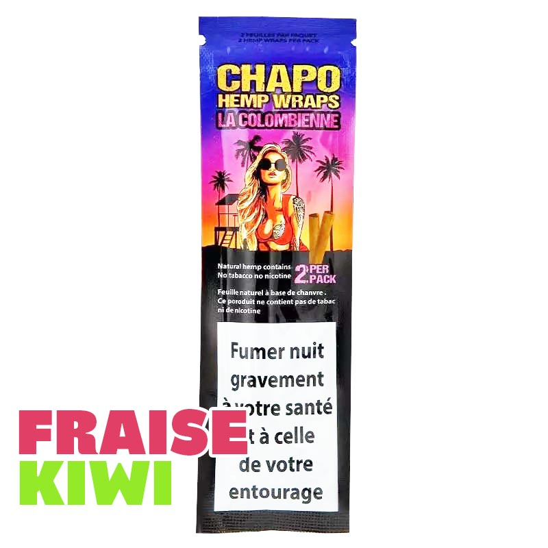 Blunt de Chanvre Fraise Kiwi sans tabac LA COLOMBIENNE