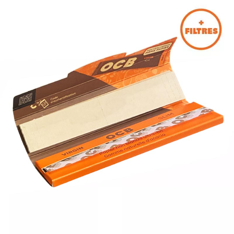 Papier OCB Slim Virgin Marron + Filtres carton