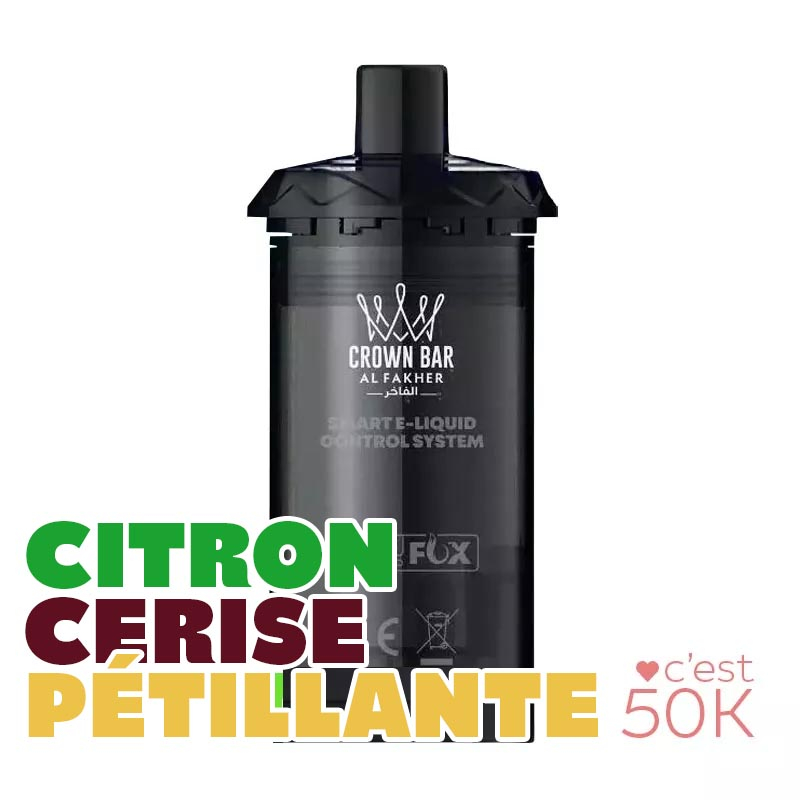 Recharges 50K Al Fakher Crown Bar Hypermax Prime Lemon Lime Cherry Fizz