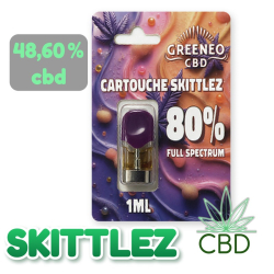Cartouche CBD Skittlez 80 % Full Spectrum 1 ml pour Pen Stick – Greeneo