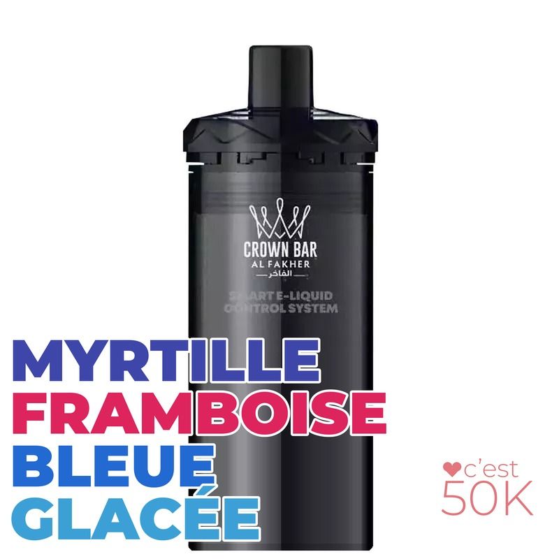 Recharge Al Fakher Crown Bar Hypermax Prime 50K Ice Blue – 2 x 10 ml 6 mg/ml
