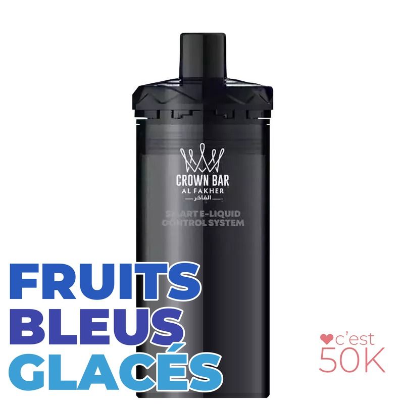 Recharge Al Fakher Crown Bar Hypermax Prime 50K Lady Blue – 2 x 10 ml 6 mg/ml