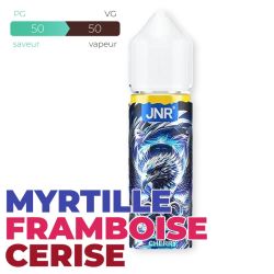 E-liquide JNR Blueberry Raspberry Cherry 50 ml Sans Nicotine – Flacon 70 ml à Booster