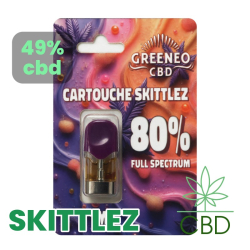 Cartouche CBD Skittlez 80 % Full Spectrum 1 ml pour Pen Stick – Greeneo