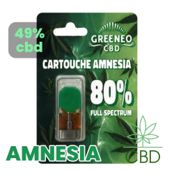 Cartouche CBD Amnesia 80 % Full Spectrum 1 ml pour Pen Stick – Greeneo
