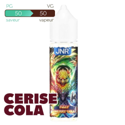 E-liquide JNR Fizzy Cherry Cola 50 ml Sans Nicotine – Flacon 70 ml à Booster