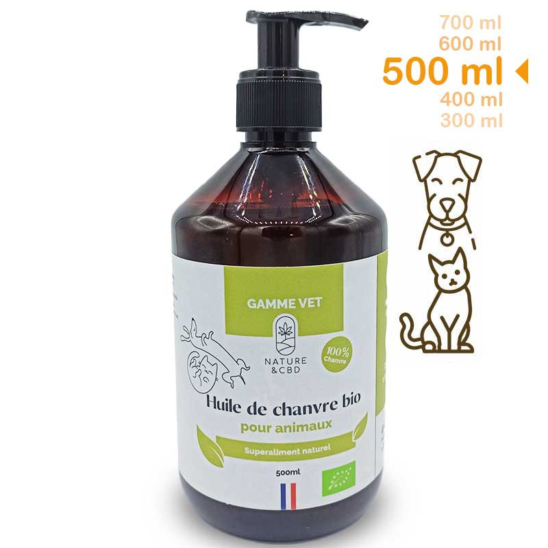 Huile de Chanvre Bio 500ml Nature & CBD