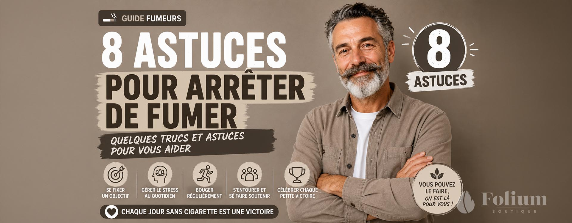8 astuces pour arrêter de fumer et gérer les envies - Folium Boutique