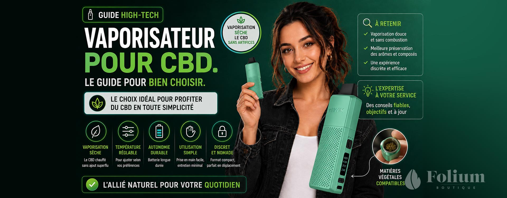 Vaporisateur CBD : guide pour fleurs, wax et e-liquide