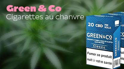 Cigarettes au chanvre Green & Co